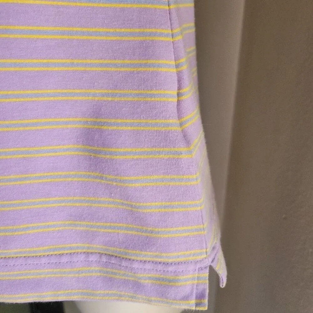Nike Fit Dry Purple Striped Sleeveless Golf Tank Size Large